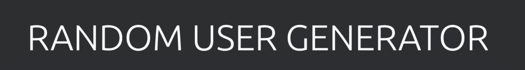 RandomUser user generation API logo