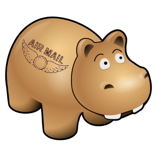 Logo representing a hippopotamus, the totem animal of the public API Zippopotam